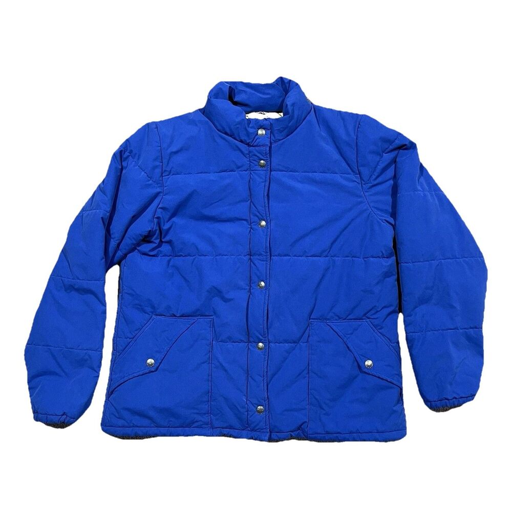 REI Alpine Puffer Jacket Blue Womens XL Snap Insulated Outdoor